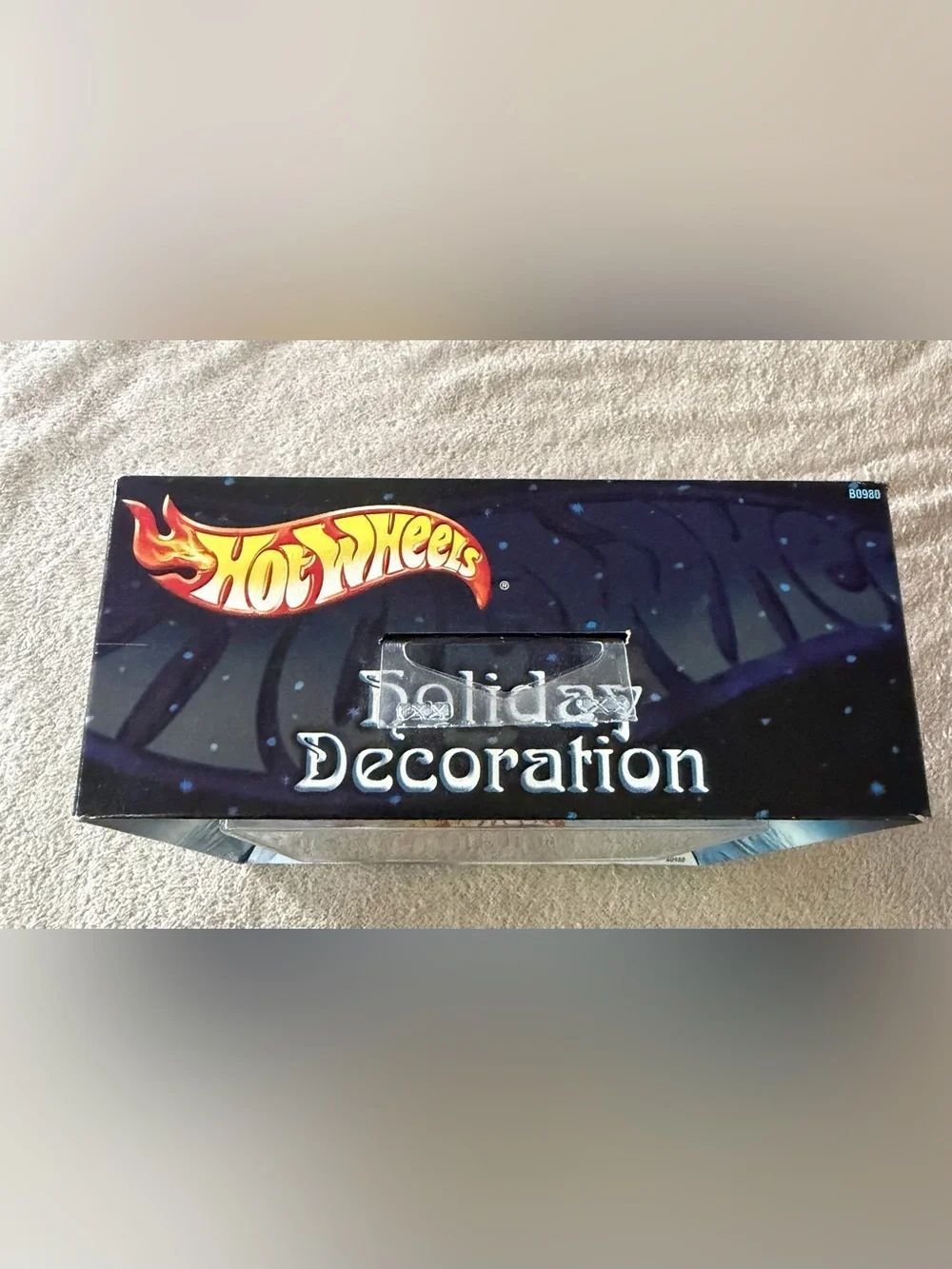 2002  Vintage Hot Wheels Holiday Decoration Green Christmas Tree Ornament Black